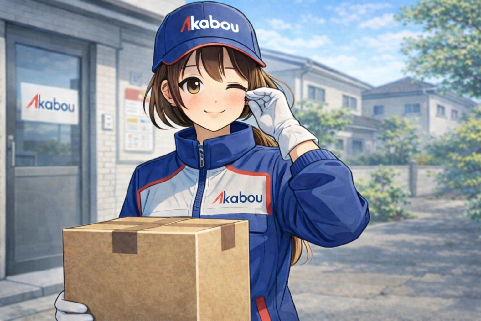 一般配送便の紹介をする まなちゃん｜赤帽池崎運送店