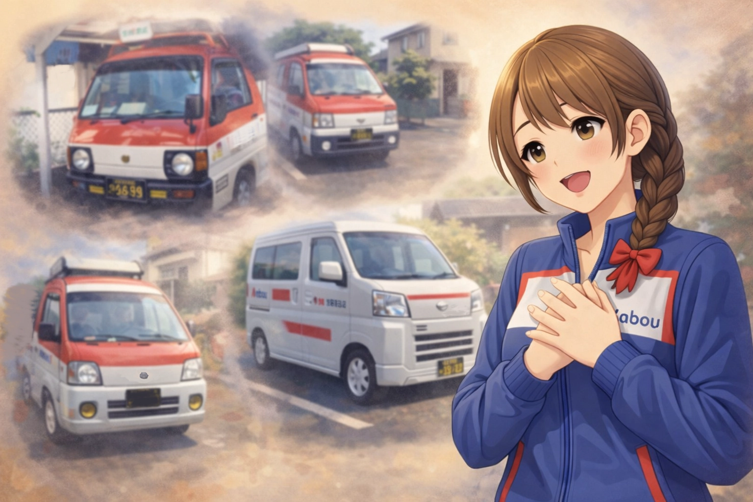 歴代赤帽車の思い出を紹介する まなちゃん｜赤帽池崎運送店