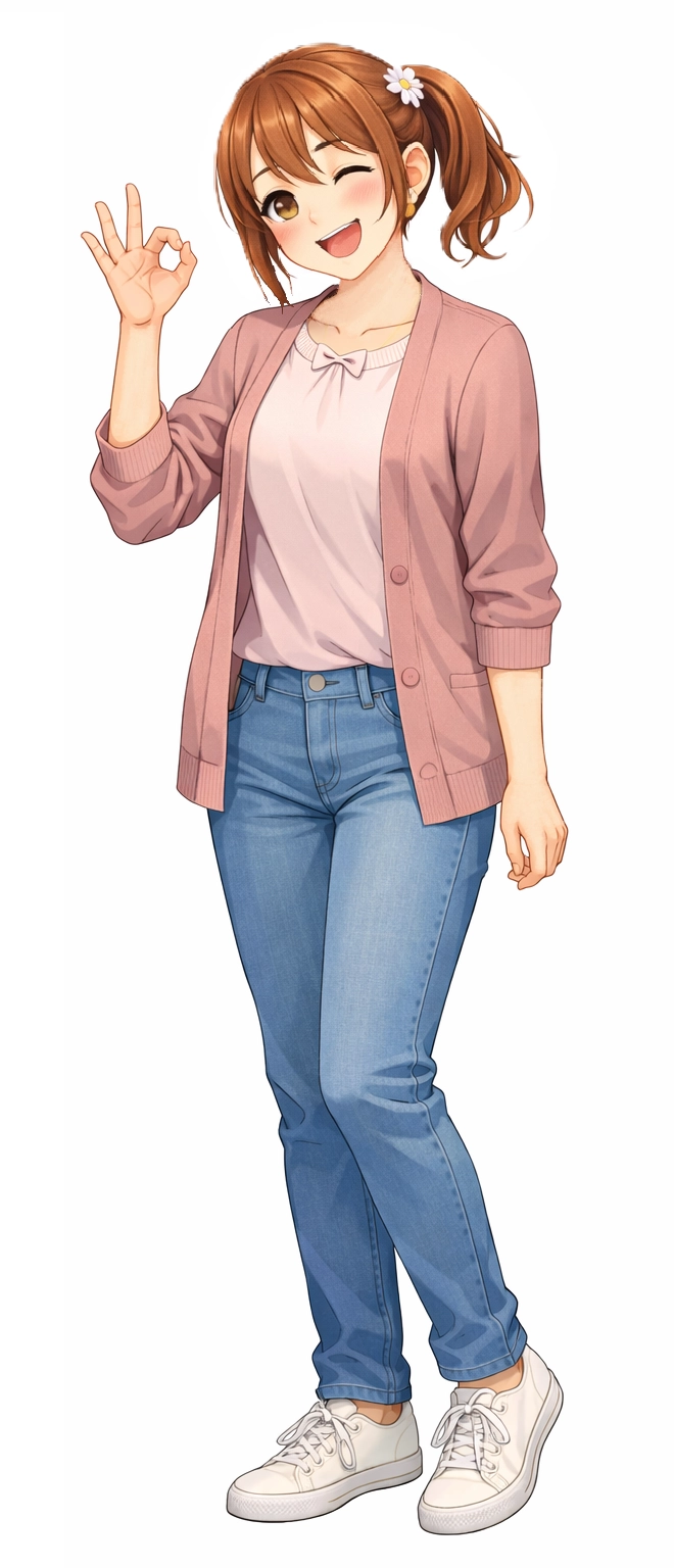 老人ホームへの引越しで赤帽を使うメリットを紹介、にこやかに立つ オリジナルキャラクターの まなちゃん｜赤帽池崎運送店